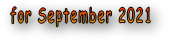 for September 2021